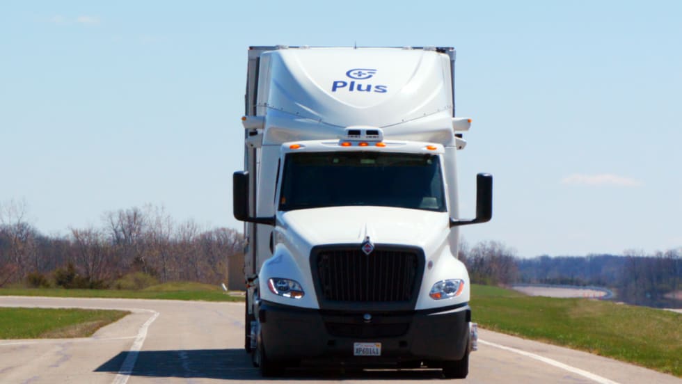 PlusAI truck.