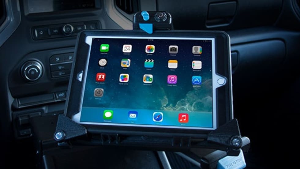 new Universal Tablet Cradle from Gamber-Johnson [|CREDIT|]Photo: Gamber-Johnson