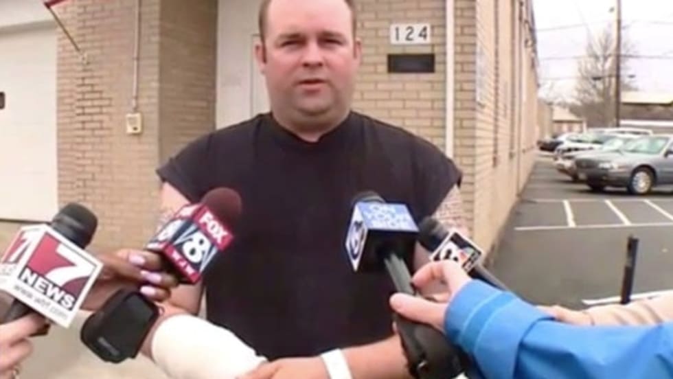 Officer Bryan Eubanks reportedly fabricated a story about being shot in order to conceal a suicide attempt, investigators say. (Photo: Fox 8 TV screen shot)