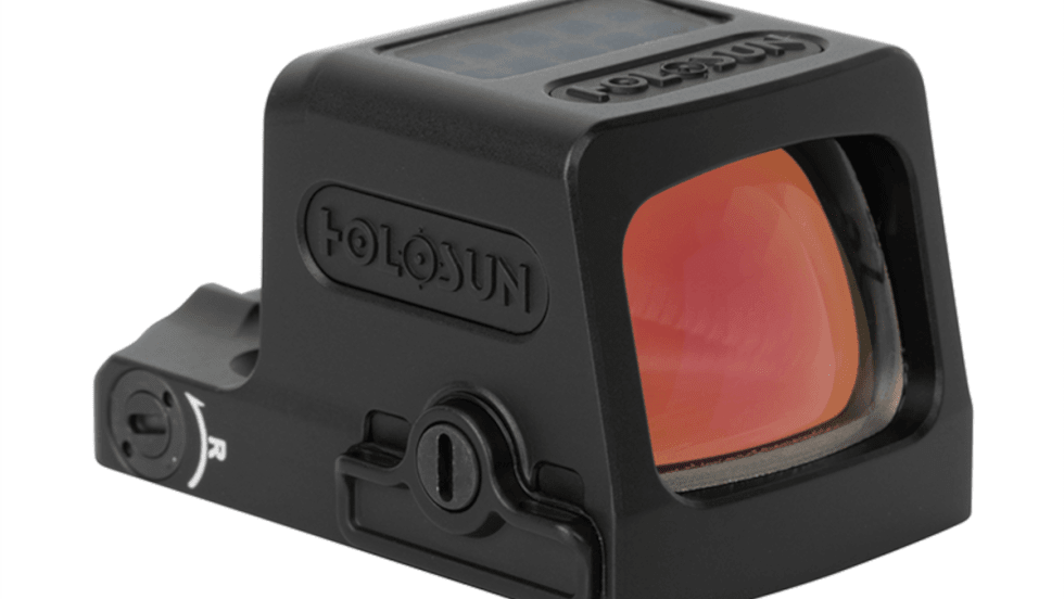 As with all the reflex sights, the EPS/EPS Carry is parallax-free with unlimited eye relief in an aspheric glass lens.[|CREDIT|]PHOTO: Holosun