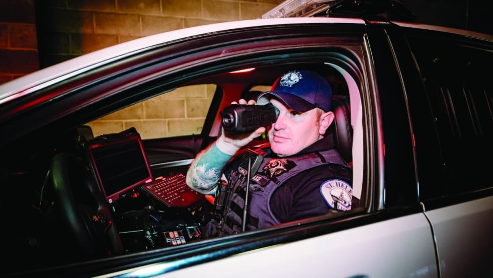 Thermal systems such as this FLIR Systems Scion PTM cannot "see" through glass. So users must roll down the window or use an externally mounted system. [|CREDIT|]Photo: FLIR Systems