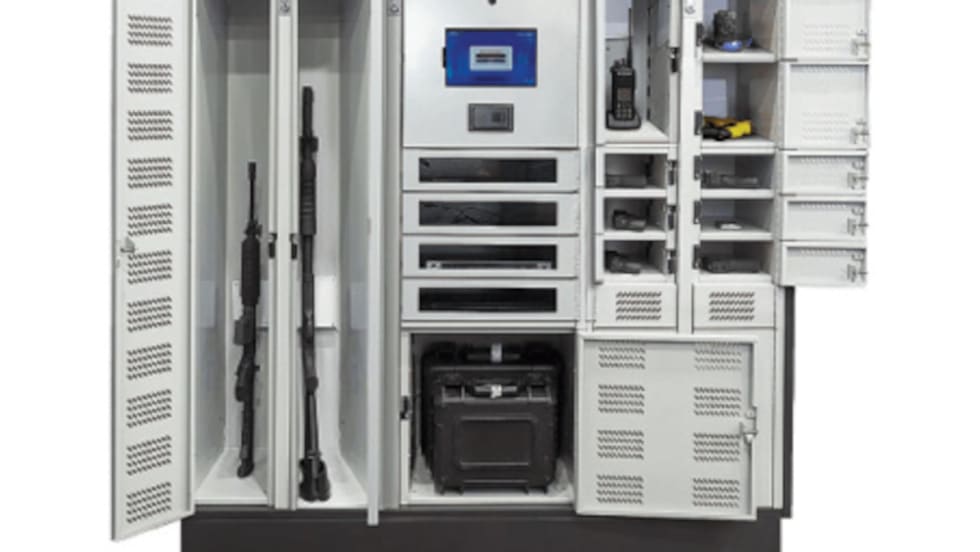 AssetTracer from Real Time Networks is an intelligent storage solution for securely storing and tracking electronics, weapons, evidence, and other sensitive assets. The smart technology helps agencies control access and automates a full audit trail.[|CREDIT|]