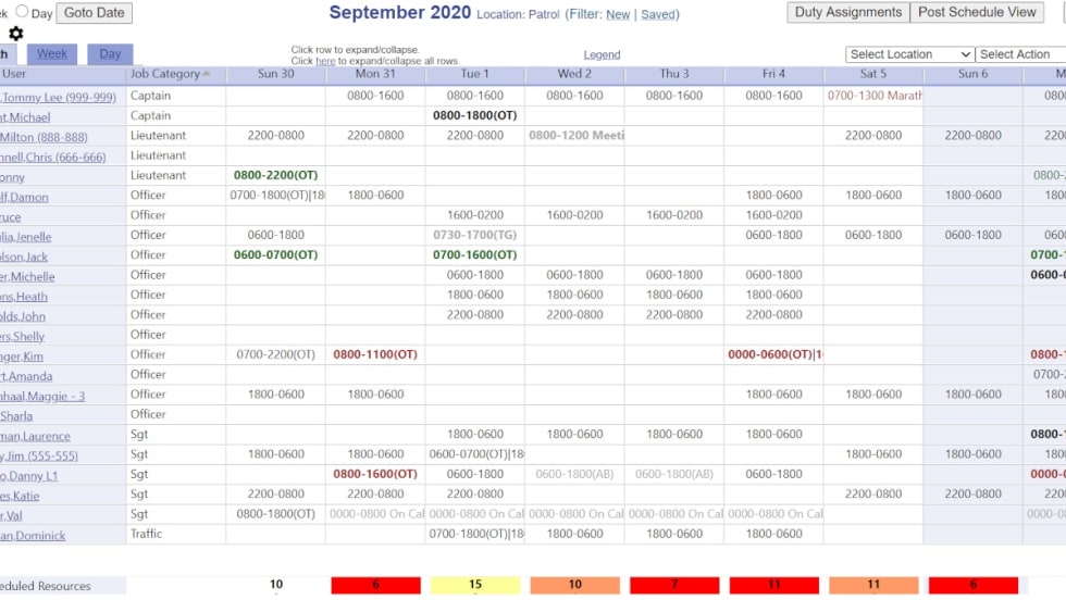 Sample Schedule Express master schedule screen for an agency client.[|CREDIT|]