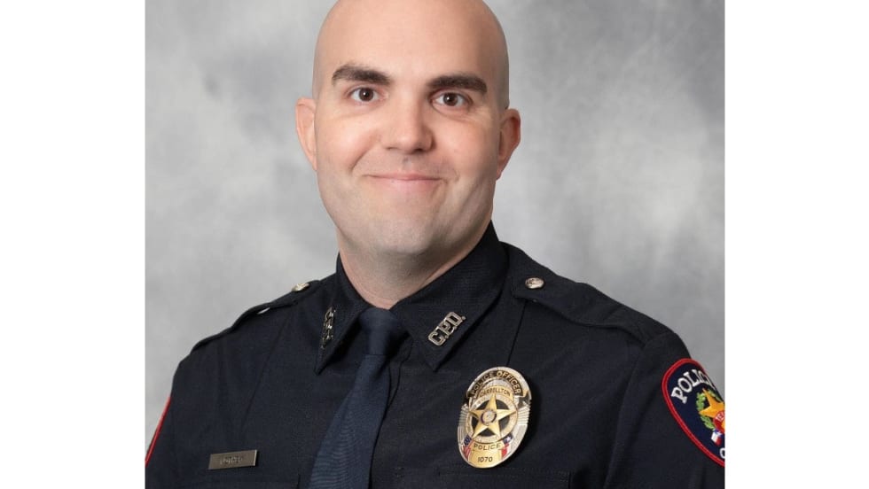 Officer Steve Nothem of the Carrollton (TX) Police Department was killed Tuesday night when his patrol vehicle was hit on the side of the road. (Photo: Carrollton PD)[|CREDIT|]