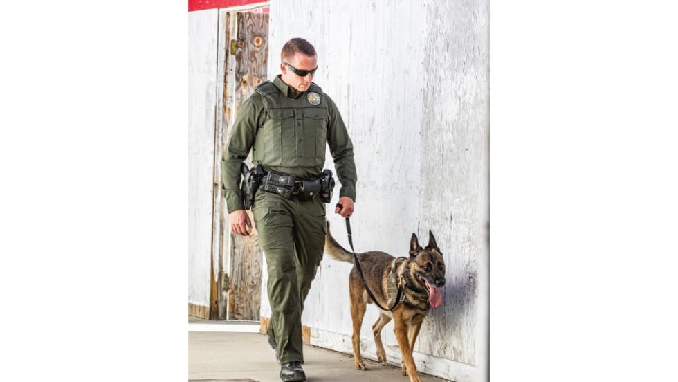 The V2 Pro Performance System is a collection of pants, shirts, and an exterior shirt-style armor carrier with ballistic panels. (Photo: Point Blank)[|CREDIT|]