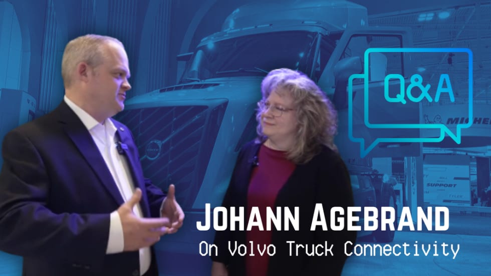 Volvo's Johann Agebrand talks to HDT's Deborah Lockridge
