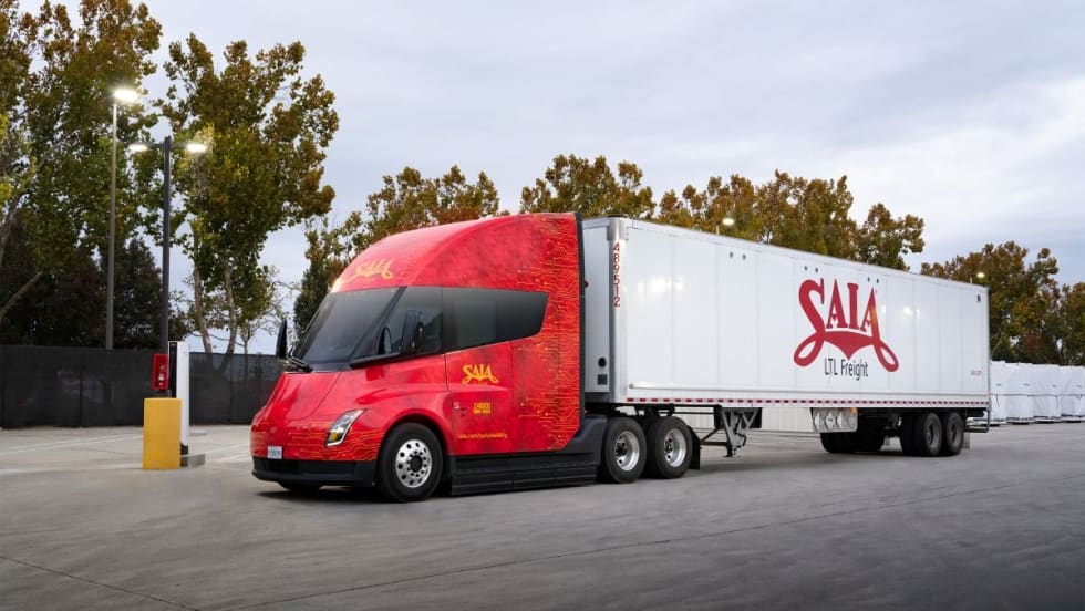 Saia Tesla Semi truck.