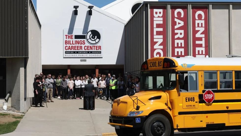 First Student bus in Billings, Montana.