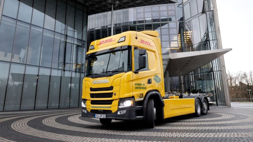 Scania and DHL Fuel-Extended Electric Truck.