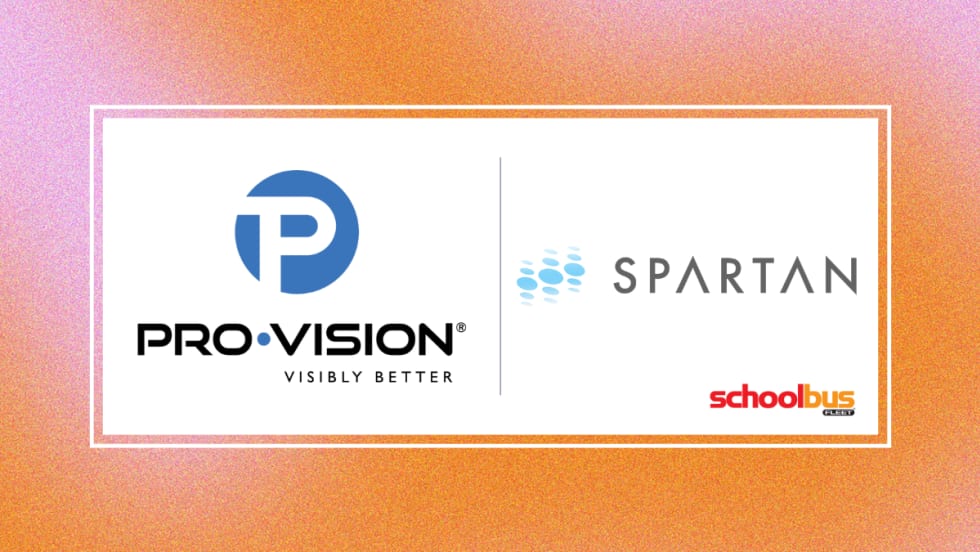 A pink, orange, and white graphic with Pro-Vision and Spartan Radar logos.