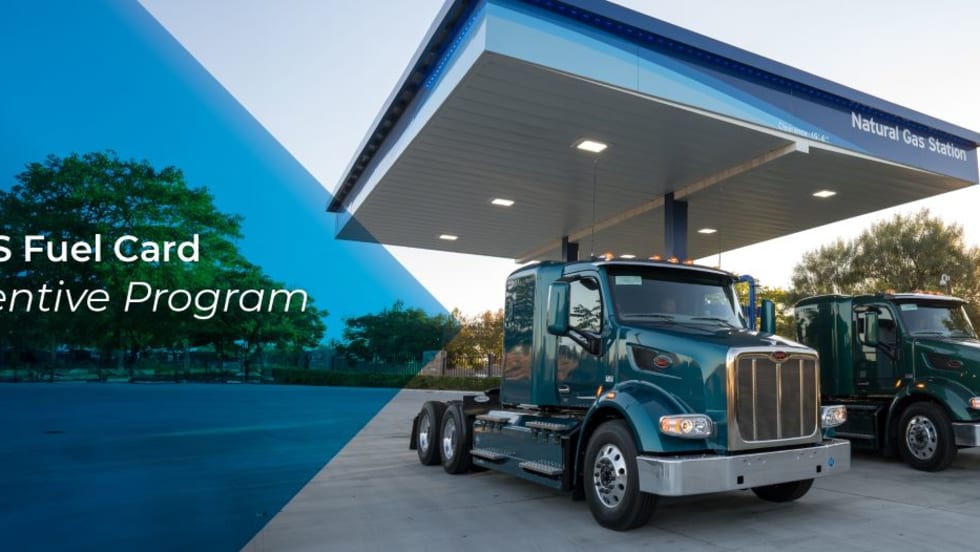 Trucks fueling at a SoCalGas facility. 