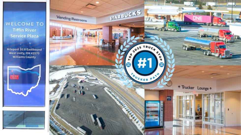 Tiffin River Service Plaza in West Unity, Ohio.