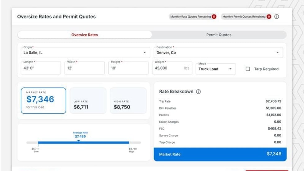 Truckstop.com heavy haul load board. 