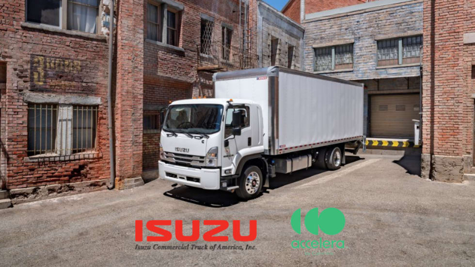 Isuzu cabover truck.