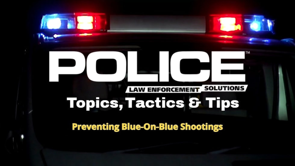 Police magazine logo with emergency vehicle lights highlighting law enforcement topics
