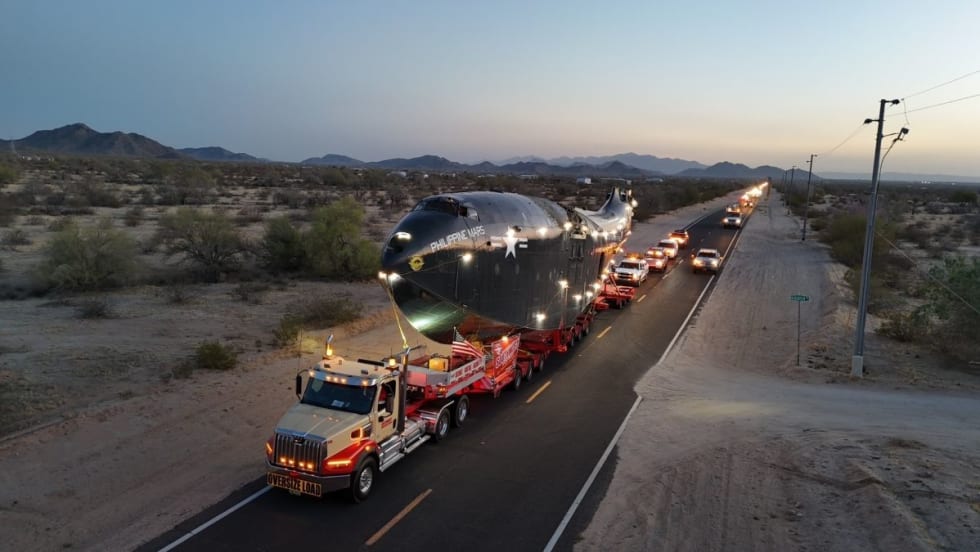 Western Star 49X transporting Martin Mars flying boat.