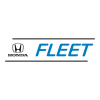 Honda Fleet logo with the black Honda emblem and word 'Honda' on the left, and the word 'Fleet' in bold blue letters to the right, framed by two thin horizontal black lines.