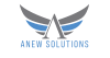 Logo for ANEW SOLUTIONS featuring a stylized gray and blue wing-like design above the company name in blue sans-serif text.