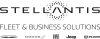 Stellantis Fleet & Business Solutions logo stacked in black on white. Stellantis logo is on top, Fleet Solutions Product is in the middle. Chrysler, Dodge, Fiat, Jeep and Ram logos on bottom. 