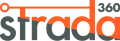 **Alt text:** Strada 360 logo featuring the word "Strada" in dark gray and orange with an orange line-and-circle graphic above it and the number "360" in dark gray in the upper-right corner.