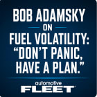 An Automotive Fleet podcast thumbnail on fuel volatility.