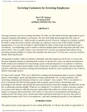 Growing Customers by Growing Employees