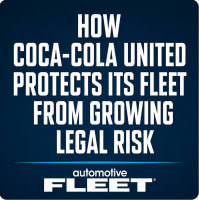 A blue and white Automotive Fleet podcast thumbnail.