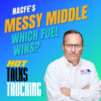 HDT Talks Trucking thumbnail saying: NACFE's Messy Middle: Which Fuel Wins?