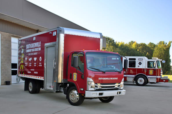 Isuzu Donates New N-Series NRR Truck to South Greenville Fire