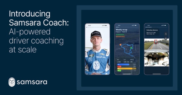 Samsara Coach driver coaching system. 