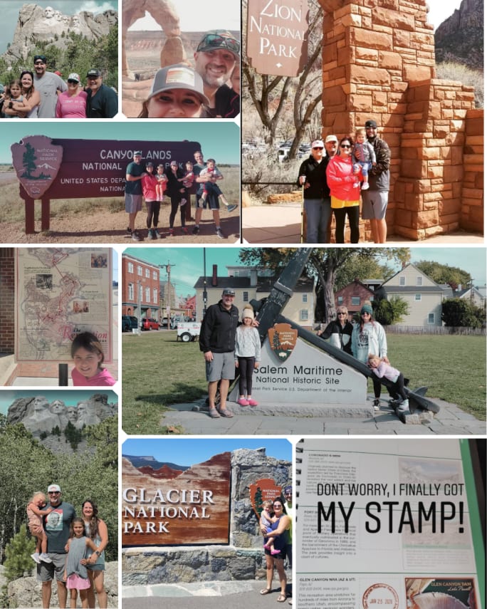 A collage of Jamie McKay's national park hikes.