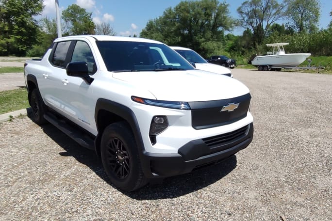 White pickup truck.