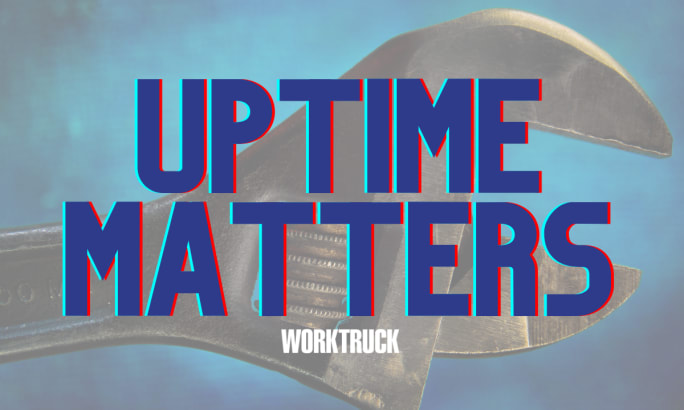 A large wrench with bold text reading “Uptime Matters,” representing how fleets prioritized uptime, faster repairs, and smarter maintenance strategies in 2025.