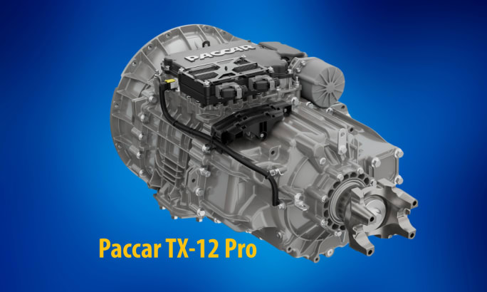 truck transmission on blue background
