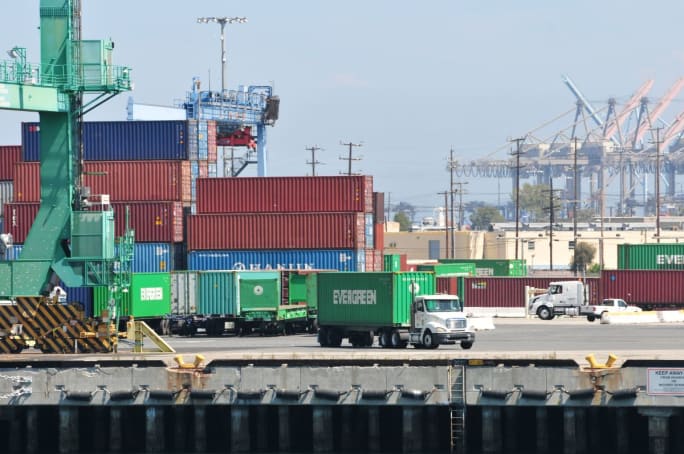Containers at Port of Long Beach