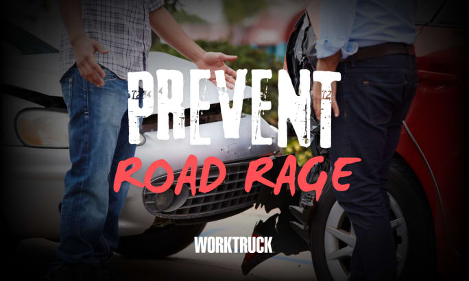 Two drivers standing near a minor vehicle collision, illustrating how road rage and congestion increase accident risk for fleet drivers.