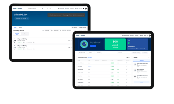 Tablet views of Smith System Certified Trainer Program's new Trainer Center