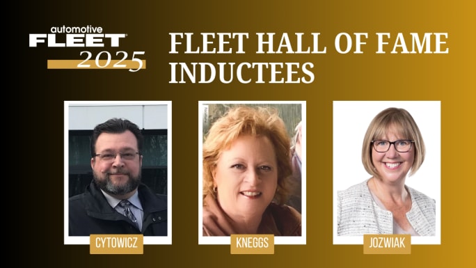 2025 Fleet Hall of Fame inductees Oleg Cytowicz, Laura Jozwiak, and Lisa Kneggs.