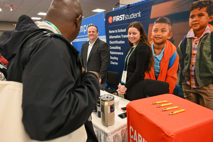 first student's booth at the COSSBA trade show