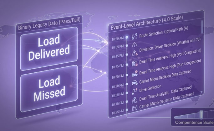Themed computer screens displaying load-related communications.
