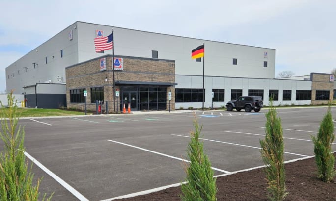 Exterior view of AMF Bruns of America’s new 41,000-square-foot facility in Stow, Ohio