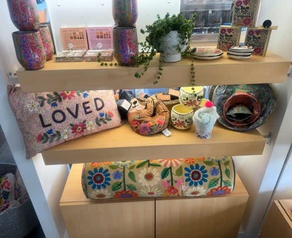Display shelves of fun impulse items at Avalon Salon Spa