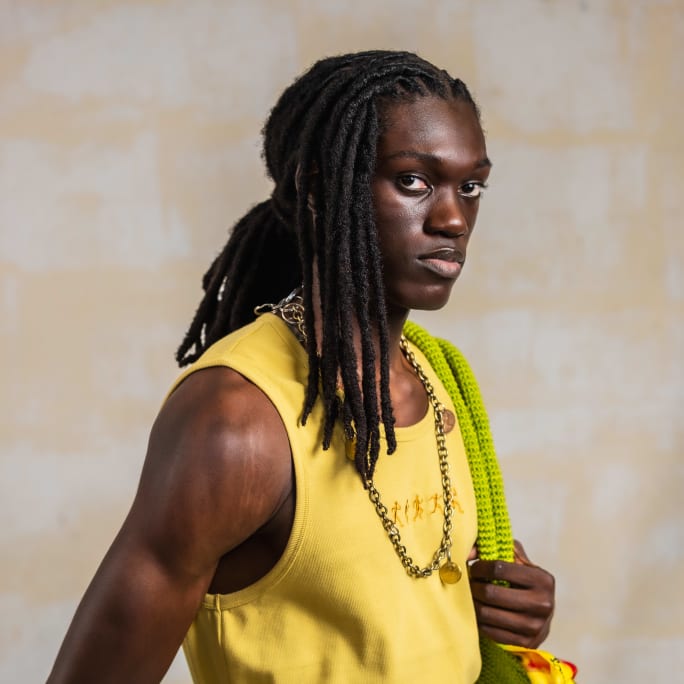 a man with locs