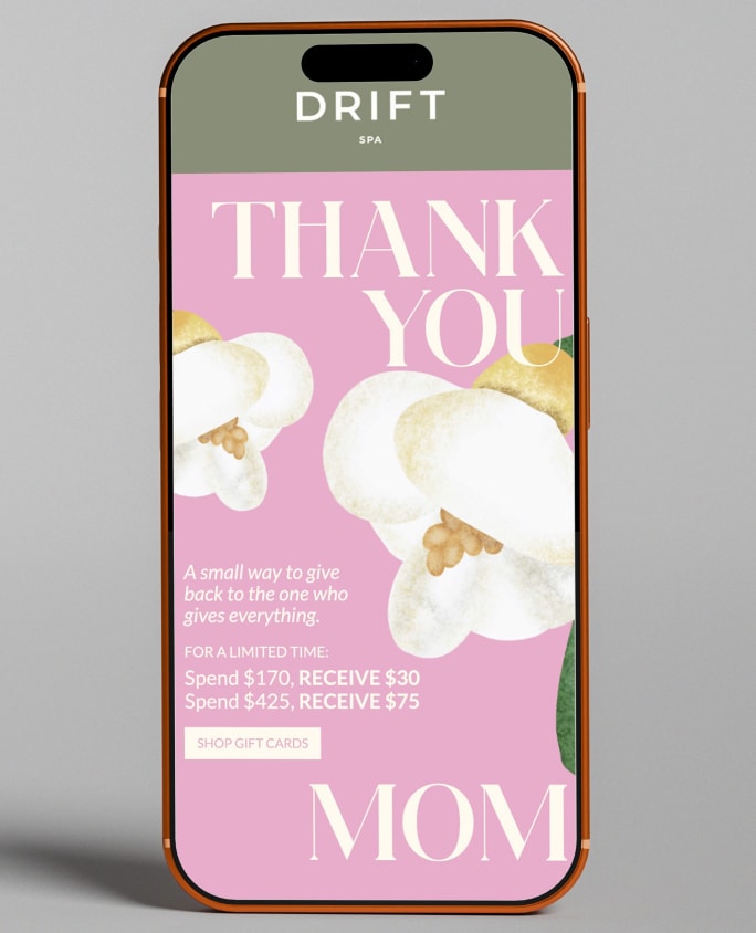 Mockup of Mother's Day Email