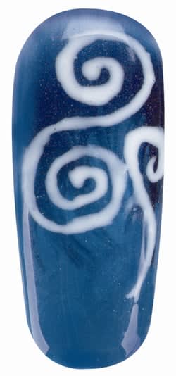 Nail How-to: Blue Ombre Scroll Nail