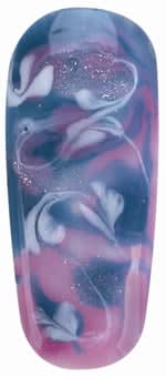 Nail How-to: Blue Ombre Scroll Nail