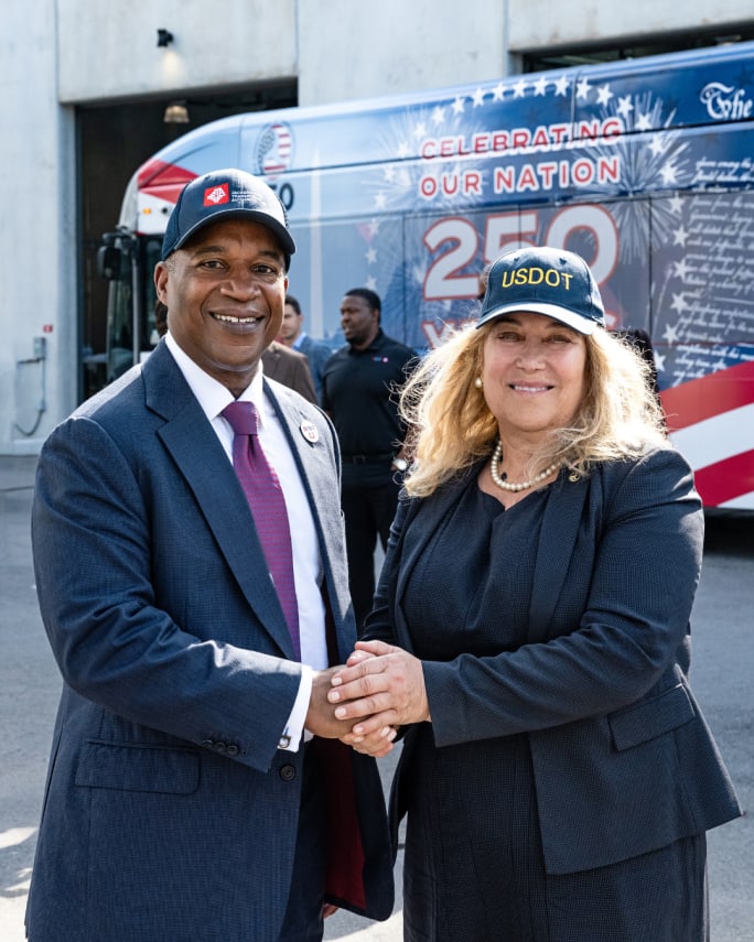 JTA CEO Nat Ford and USDOT Assistant Secretary for Research and Technology Seval Oz.