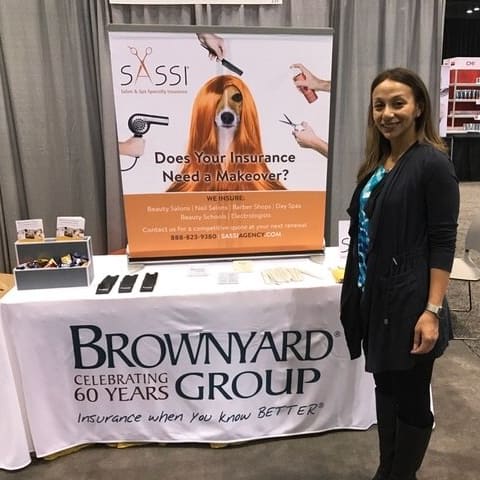 Kathy Lopez exhibits at a trade show
