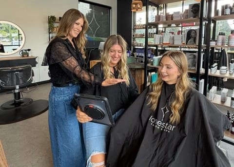 LoneStar Salon employees practicing retailing