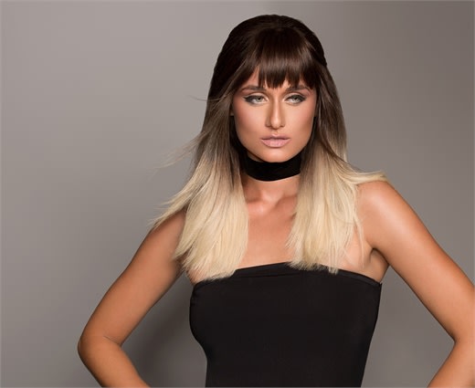 Color effects using Hairtalk Extensions.